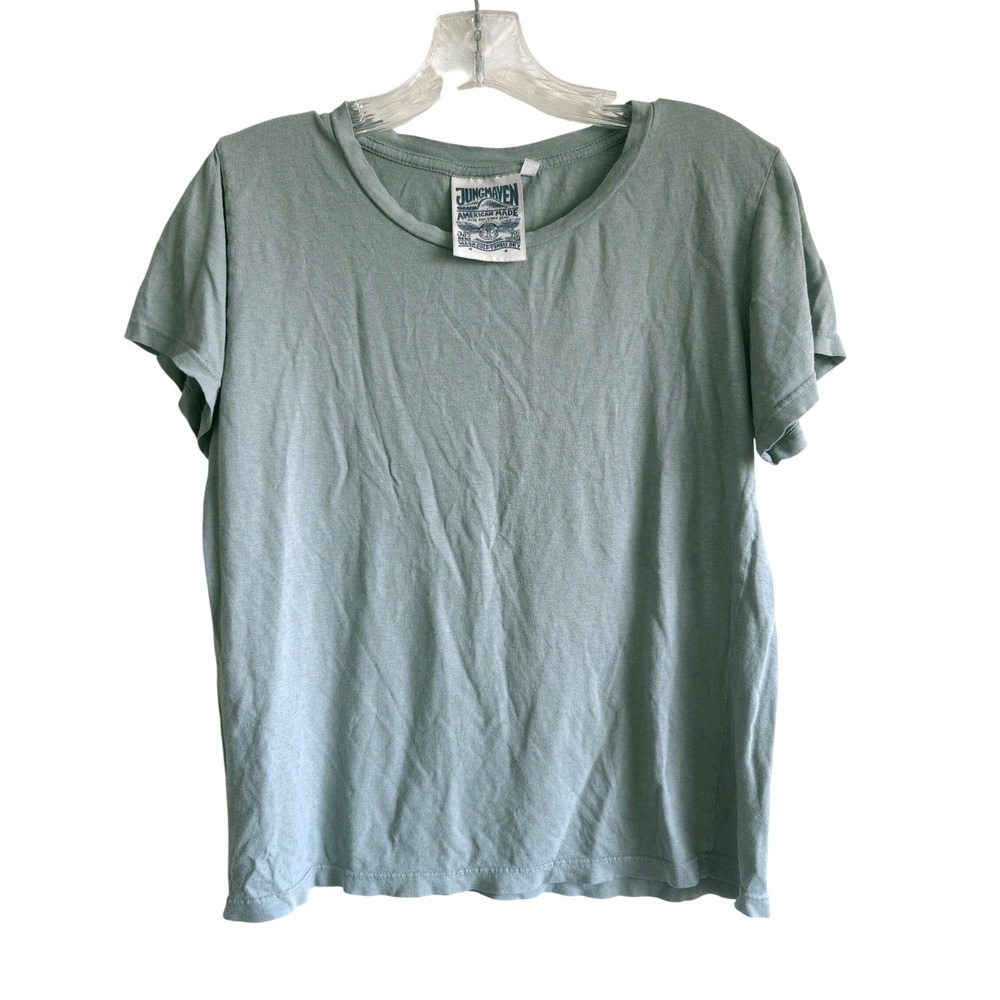 Jungmaven S Tee Women Sage Green Hemp Organic Cotton Made in USA Short Sleeve